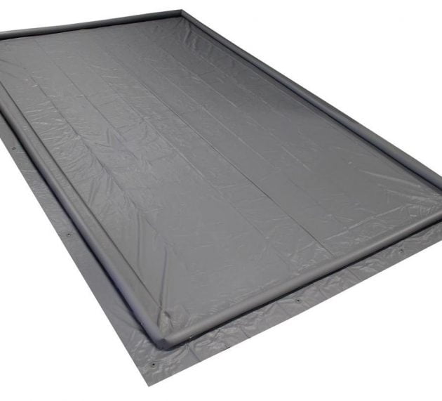 Grondzeil met opblaasrand kopen? Check dit grondzeil voortent met opstaande rand